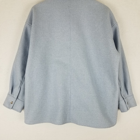 Zara Soft Overshirt Baby Blue Size XL - Picture 9 of 11